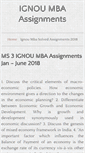 Mobile Screenshot of ignoumbaassignments.com